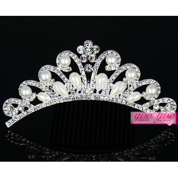 Gefälschte Diamant-Tiara Kinder Kinder Prinzessin Perle Tiara